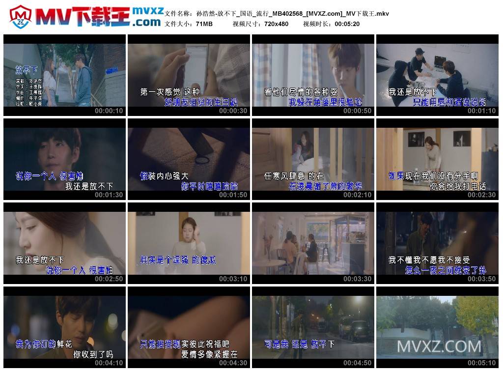 孙浩然-放不下_国语_流行_MB402568